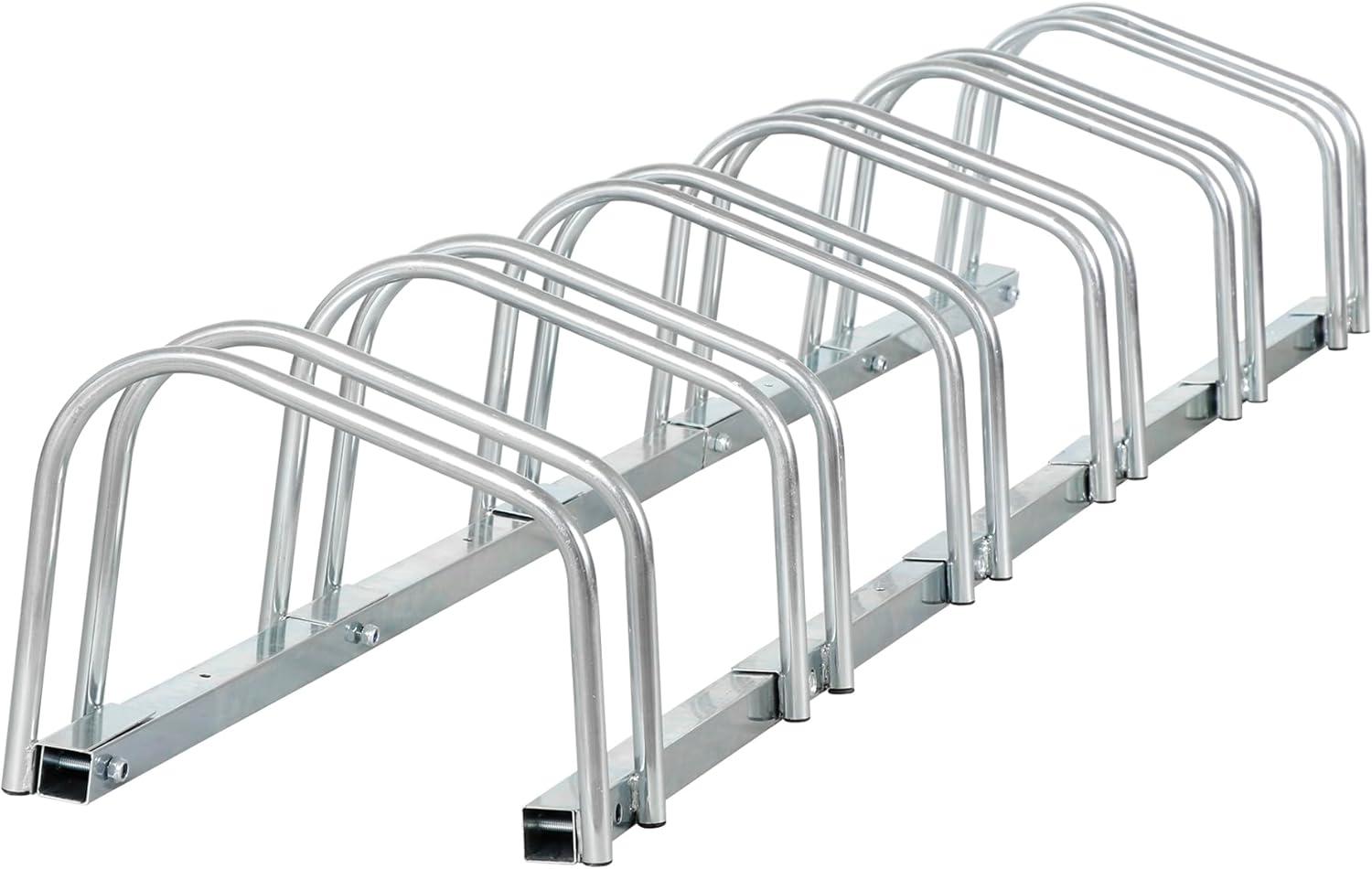 ZENY 6 Bike Rack Bicycle Floor Parking Stand for Mountain Bike Road Bike Indoor Outdoor Garage, Adjustable Bicycle Storage Organizer Stand