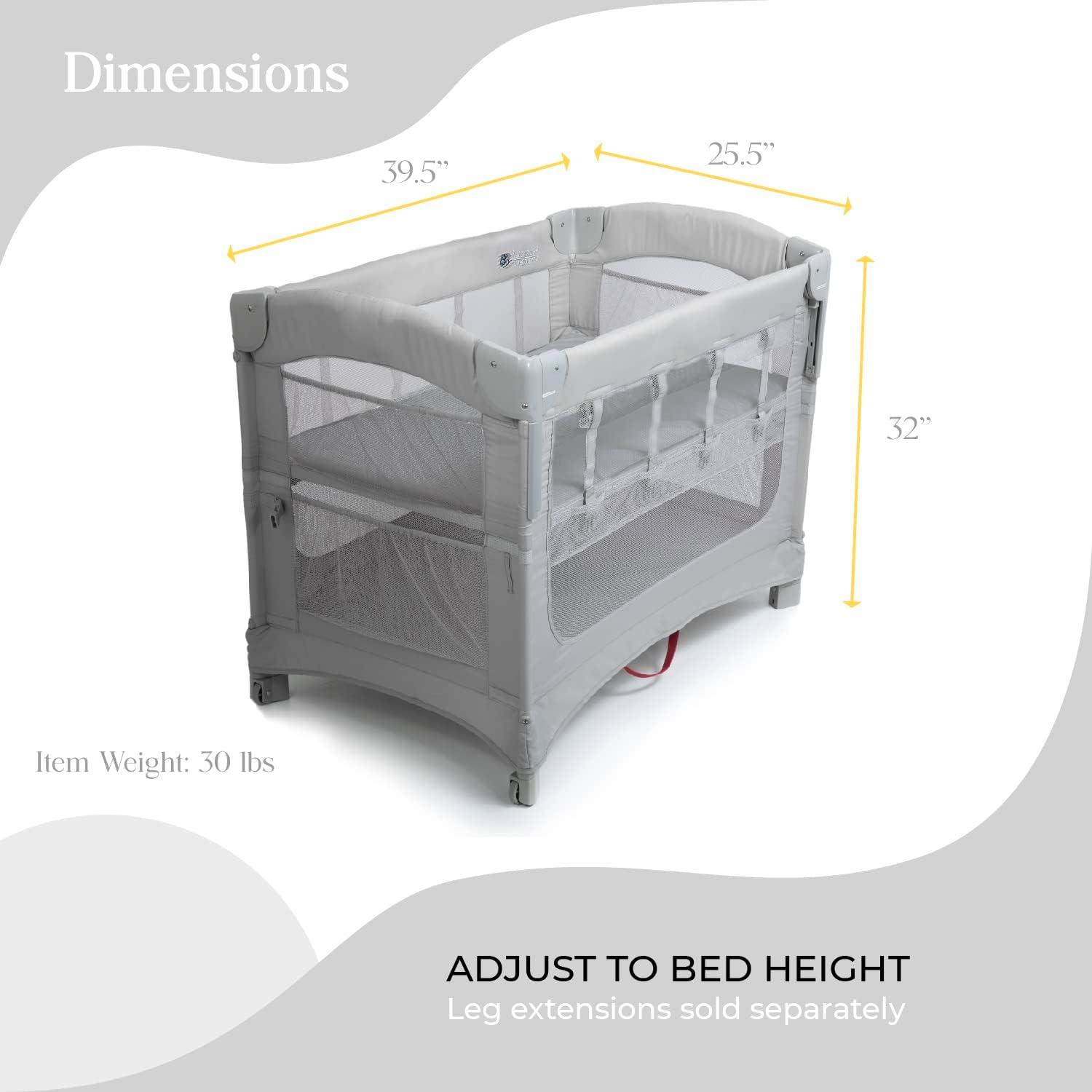 White Mesh 3-in-1 Co-Sleeper Bassinet and Play Yard