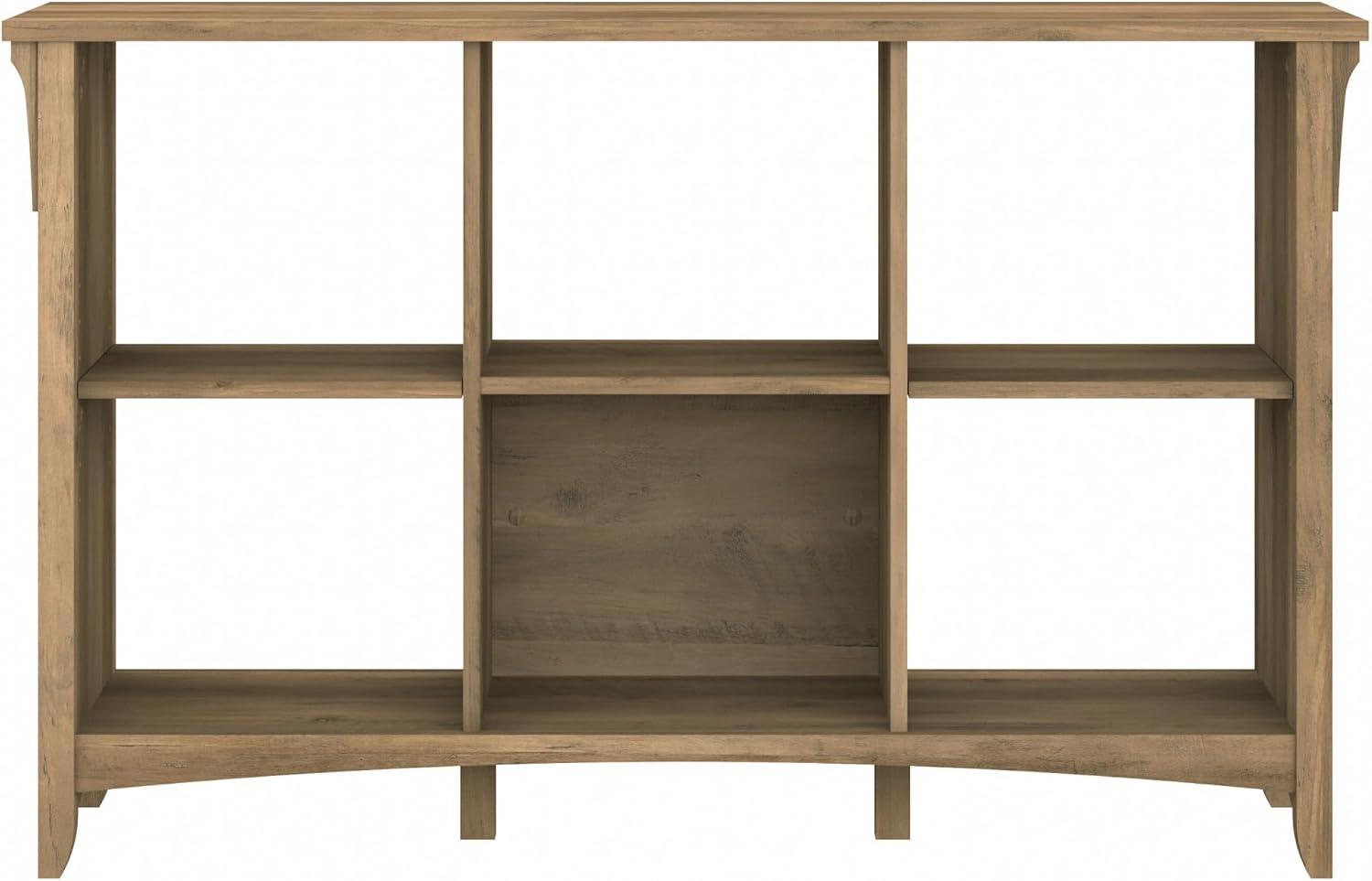 Bush Furniture Salinas 6 Cube Bookcase Organizer, Reclaimed Pine