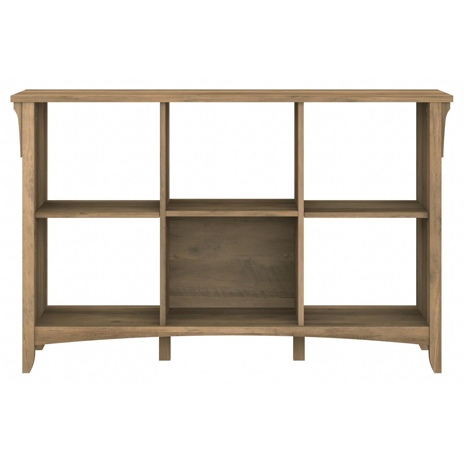 Bush Furniture Salinas 6 Cube Bookcase Organizer, Reclaimed Pine