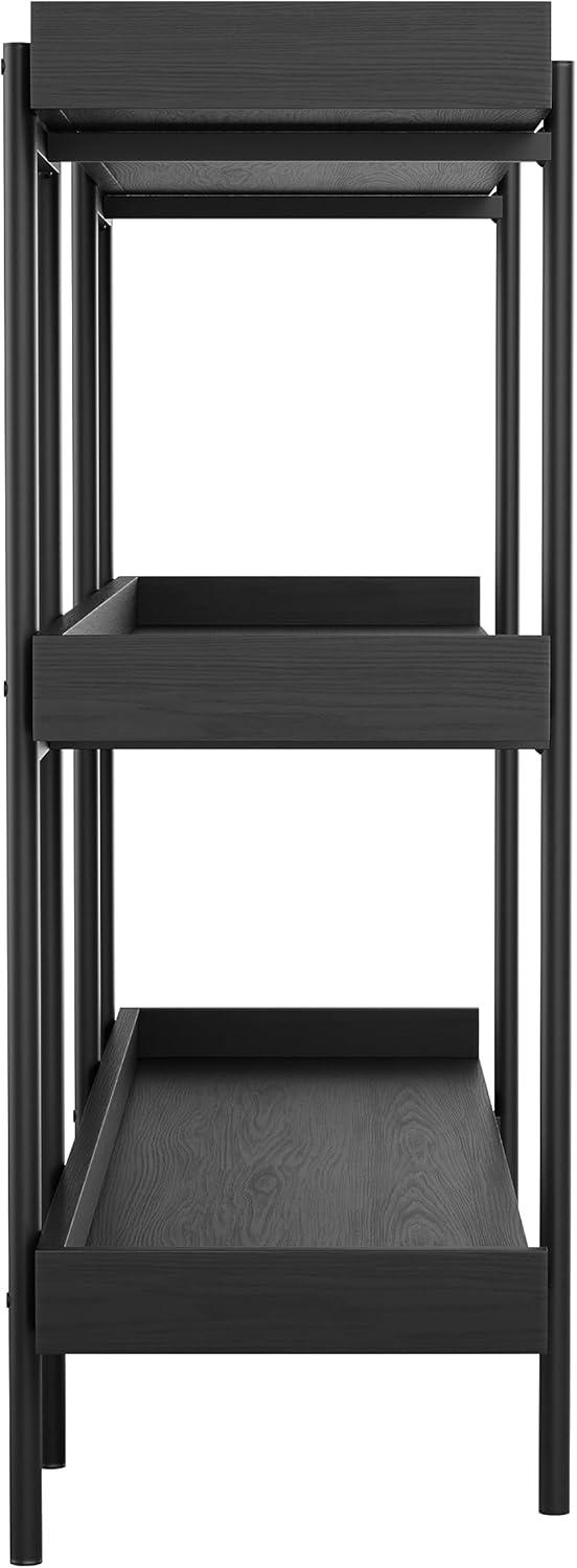 Raines Martha Stewart Emmett 3 Shelf Storage Display Unit Bookcase with Metal Frame