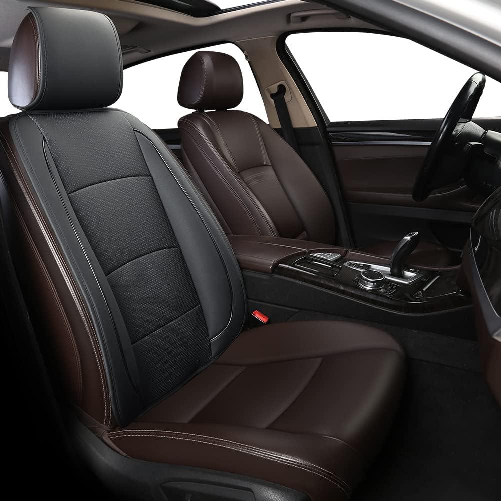 Ultra-Luxury PU Leather Car Seat Protection Cover Car Seat Cover for Most Four-Door Sedan&SUV,Single Seat Cover Without Backrest 1PCS (W 20.8× D 21× T 0.2inch) (3D-Beige)