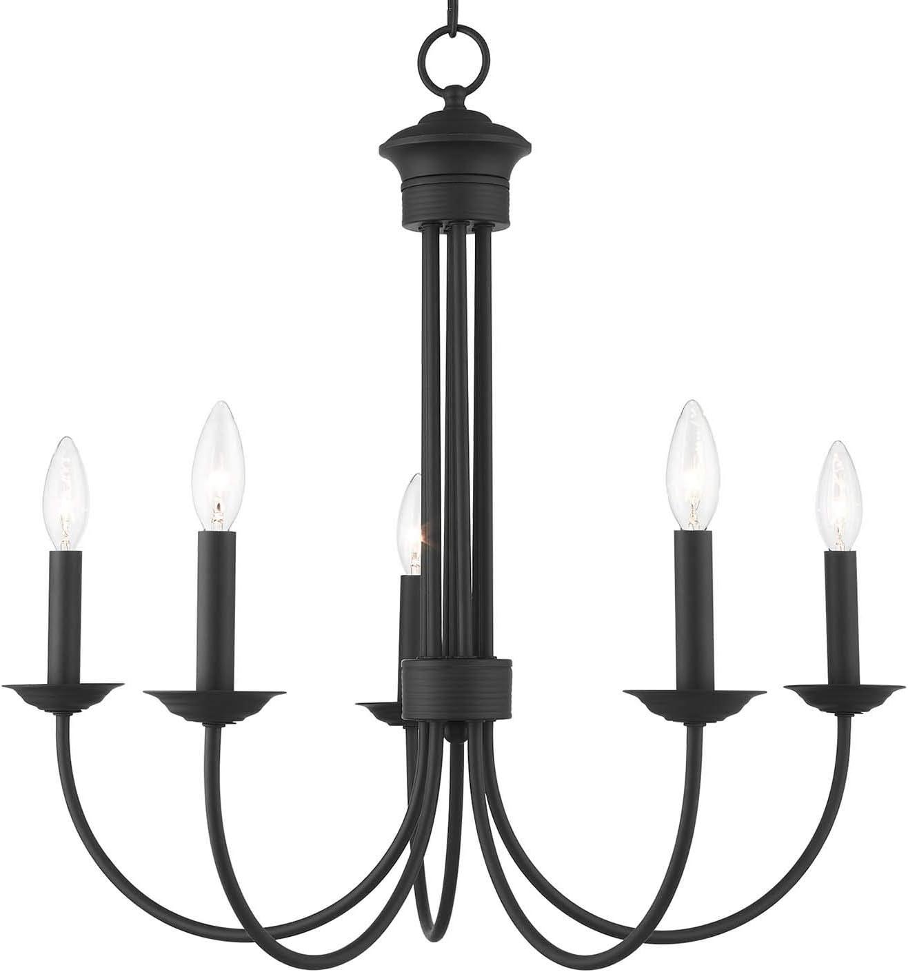 Livex Lighting Estate 5 - Light Chandelier in  Black