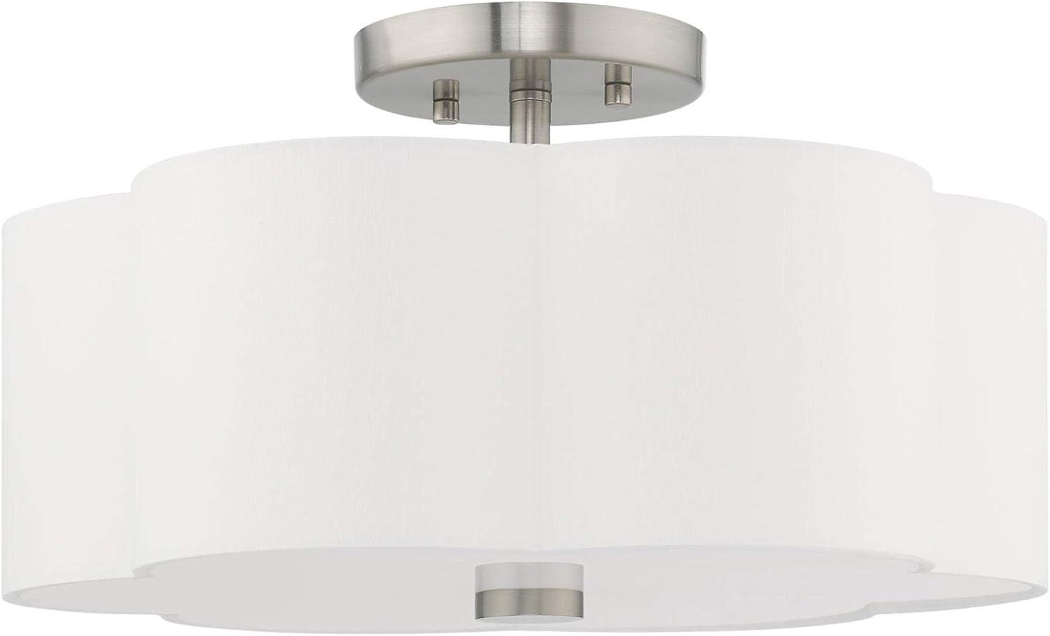 Livex Lighting Chelsea 3 - Light Flush Mount in  Brushed Nickel