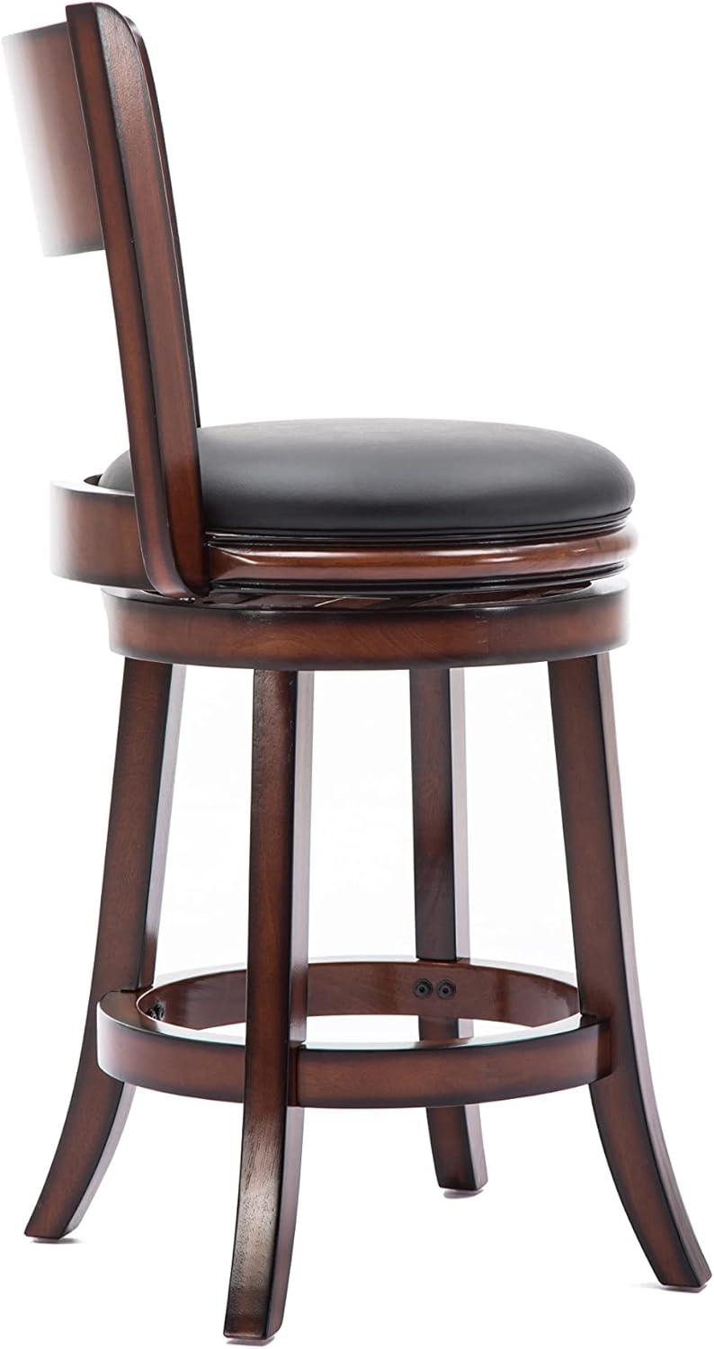 Palmetto Swivel Hardwood Counter Height Barstool Brandy - Boraam