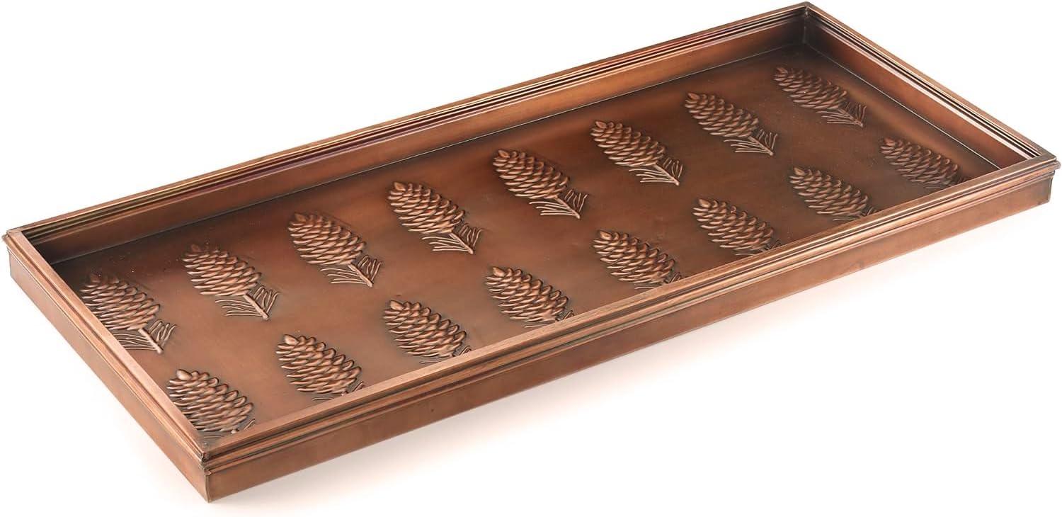 Pine Cones Copper Finish Multi-Purpose Boot Tray - Good Directions