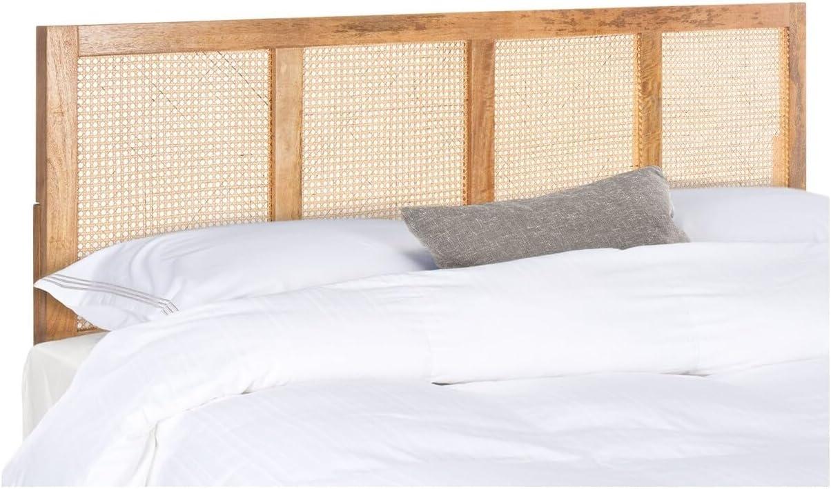 SAFAVIEH Vienna Cane Farmhouse Wood Headboard, King, Natural