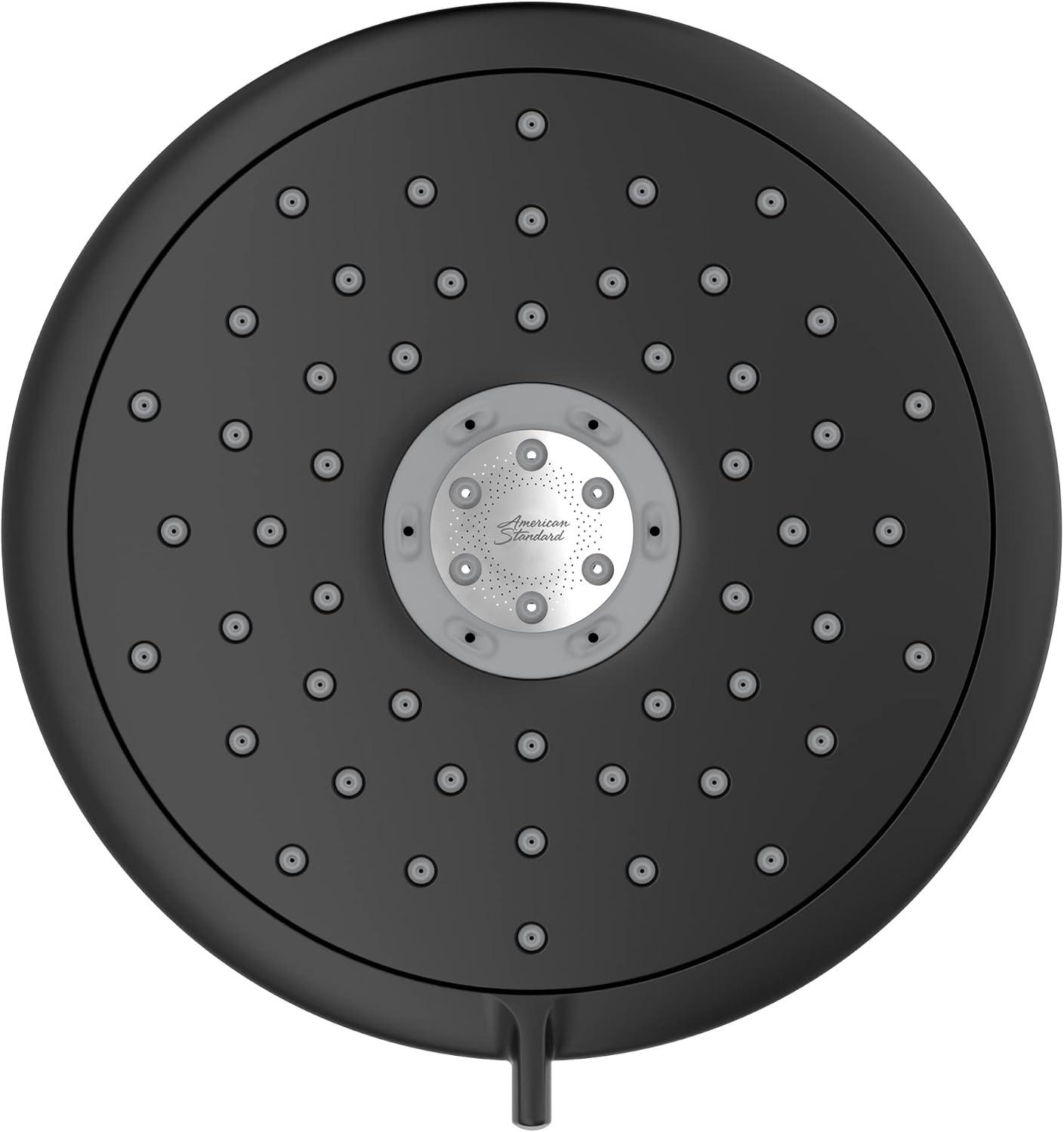 Matte Black 7-inch Adjustable 4-Function Wall Mounted Shower Head