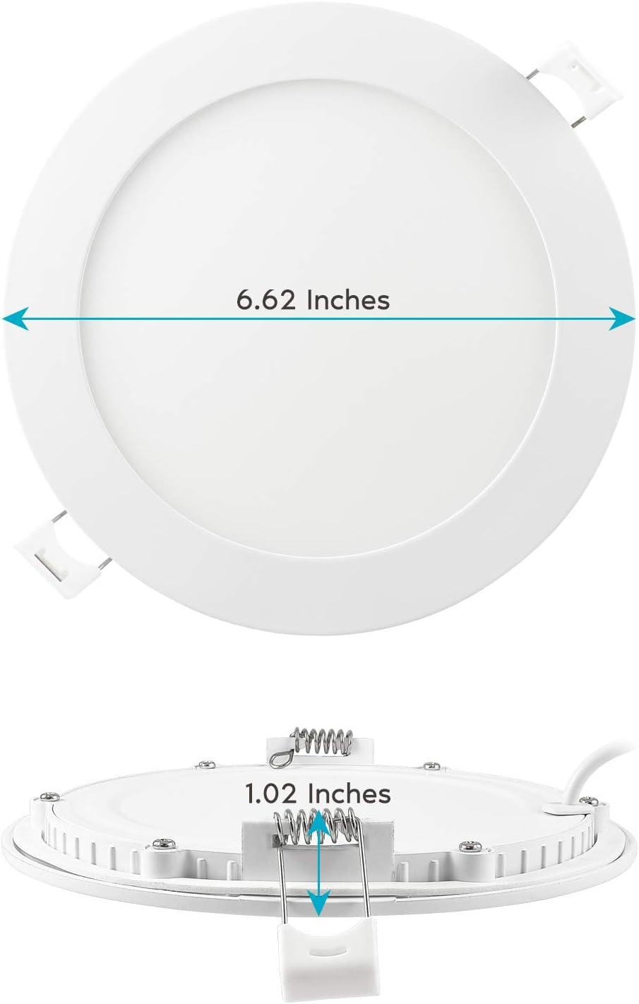 5.91'' Selectable Color Temperature Dimmable Air-Tight IC Rated LED Canless Recessed Lighting Kit