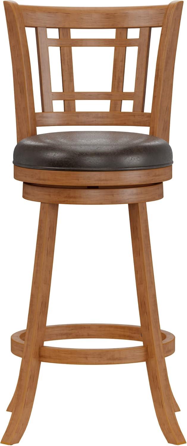 Hillsdale Furniture Fairfox Bar Stool with 360-Degree Swivel, Brown