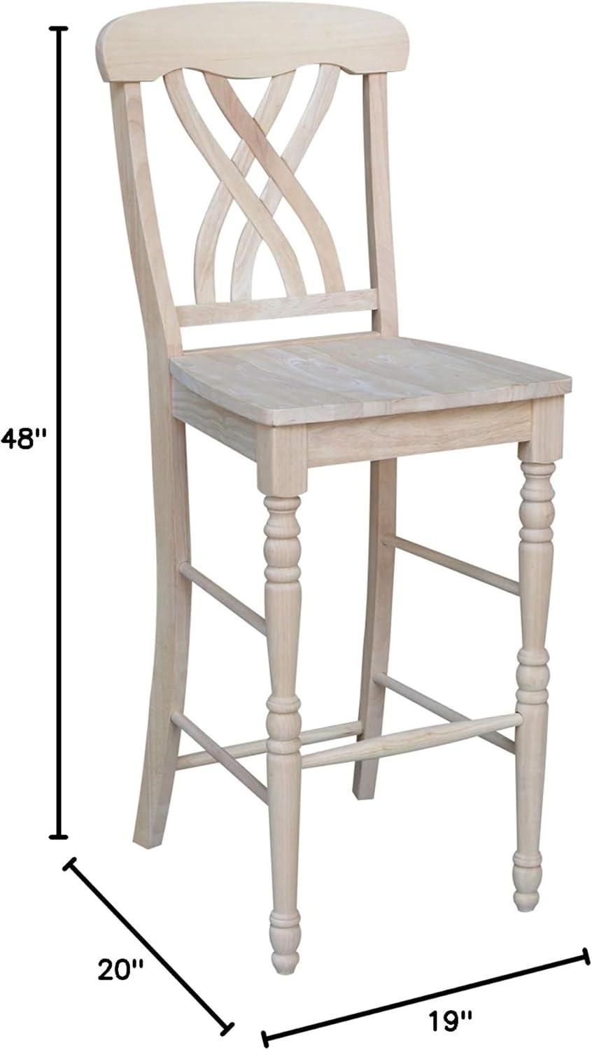 30 in. Seat Height Lattice Bar Height Stool