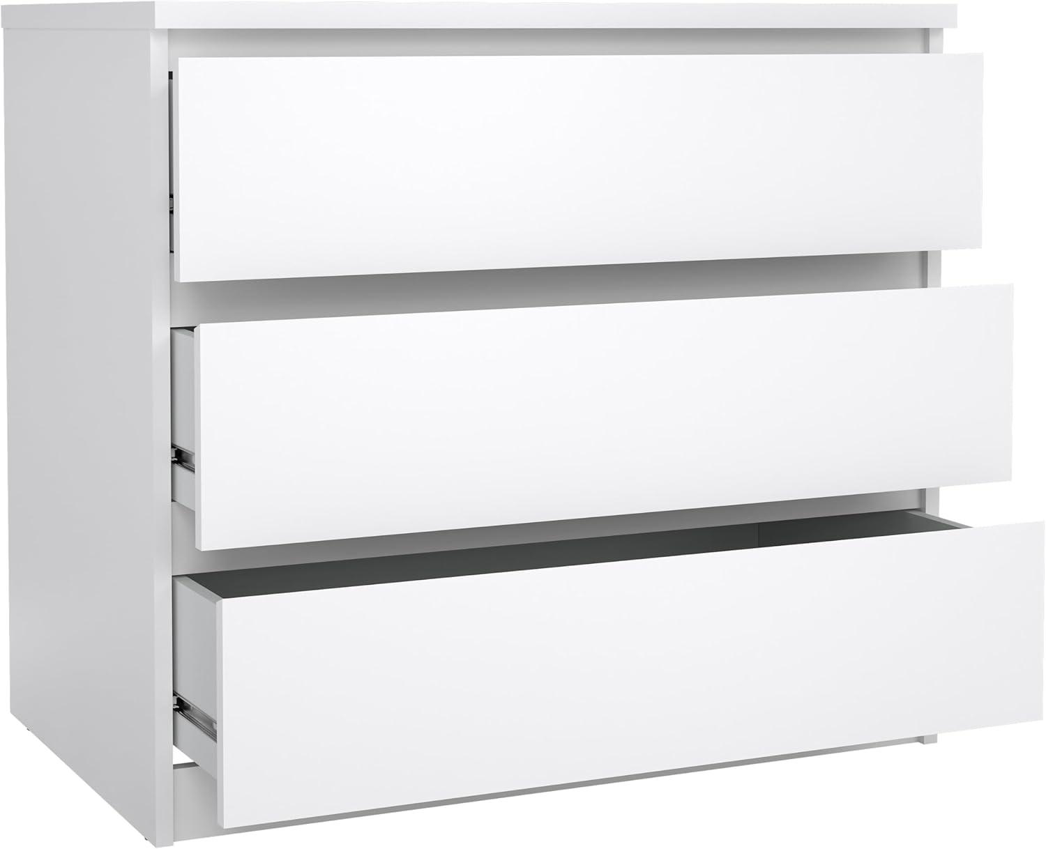 Tvilum Scottsdale 3 Drawer Chest, White High Gloss