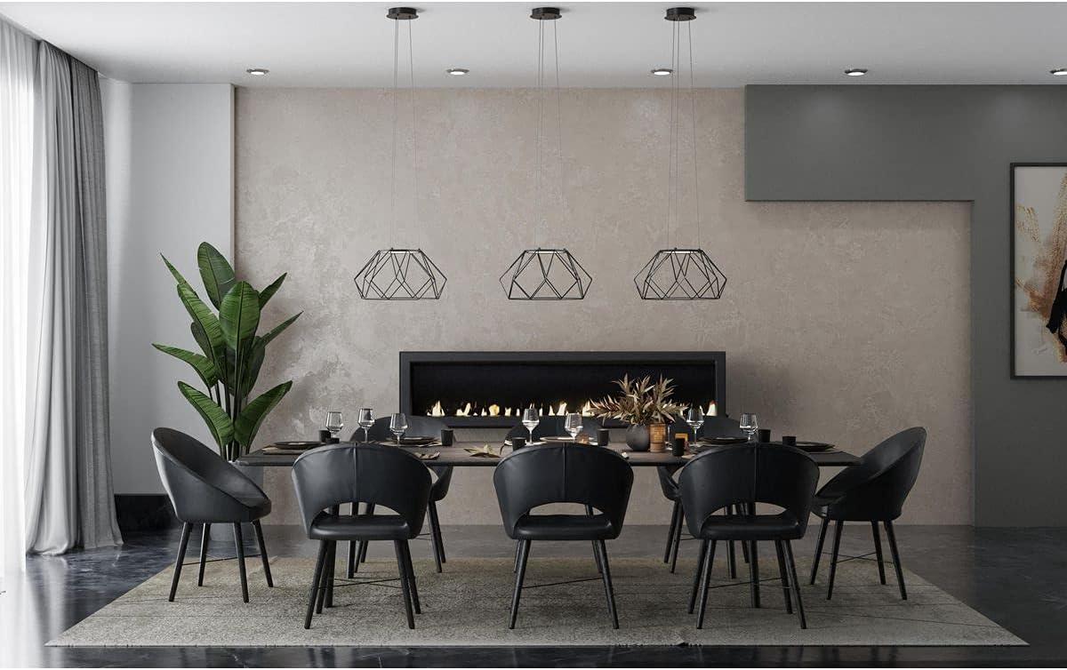 Progress Lighting Geodesic 1-Light LED Medium Pendant, Matte Black, Open Diamond-Patterned Frame, Steel