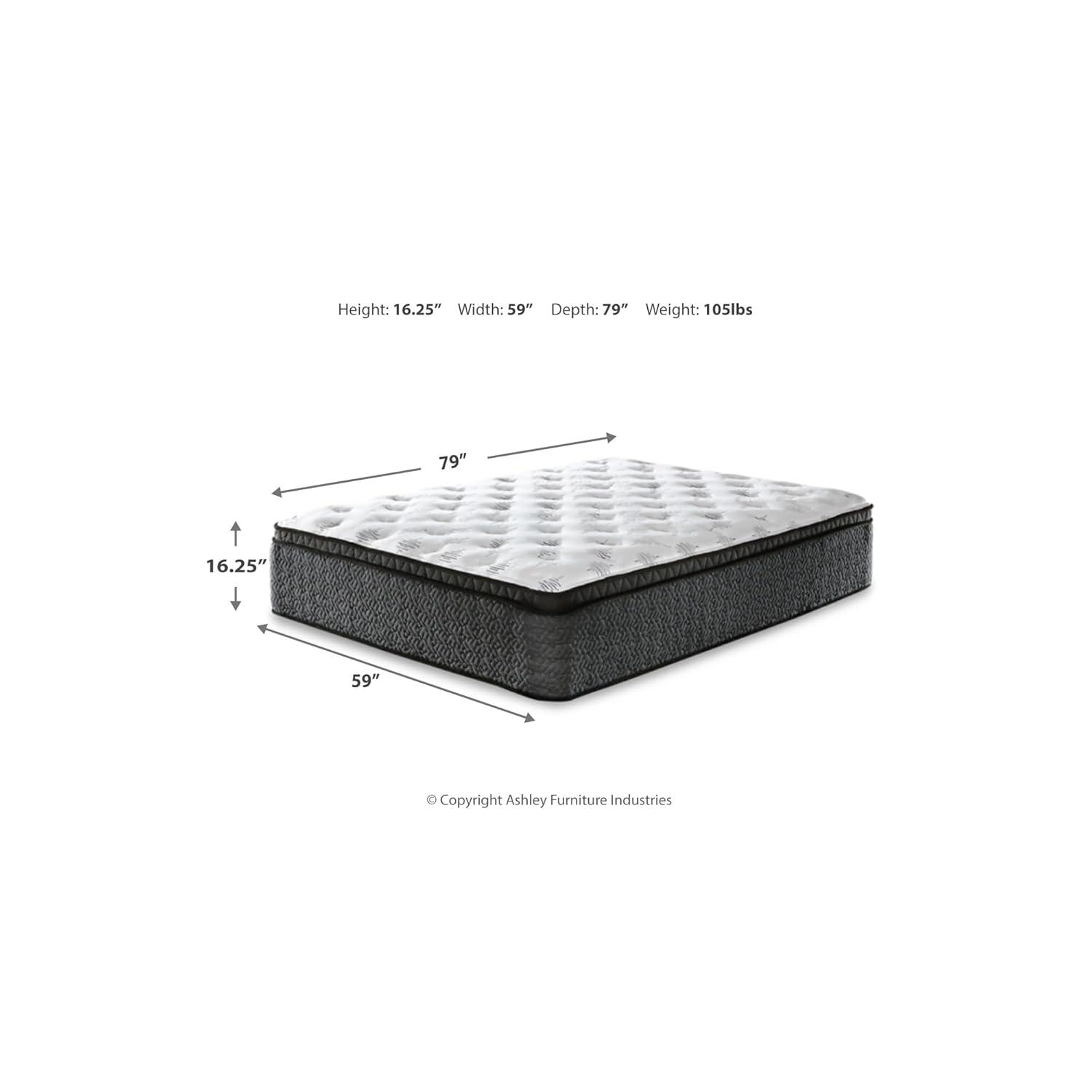 Signature Design by Ashley Ultra Luxury 16.2" Plush Hybrid Mattress