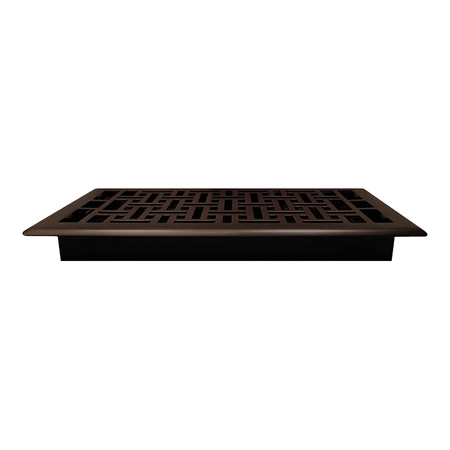 Decor Grates AJH612-RB Oriental Floor Register 6-Inch by 12-Inch Rubbed Bronze