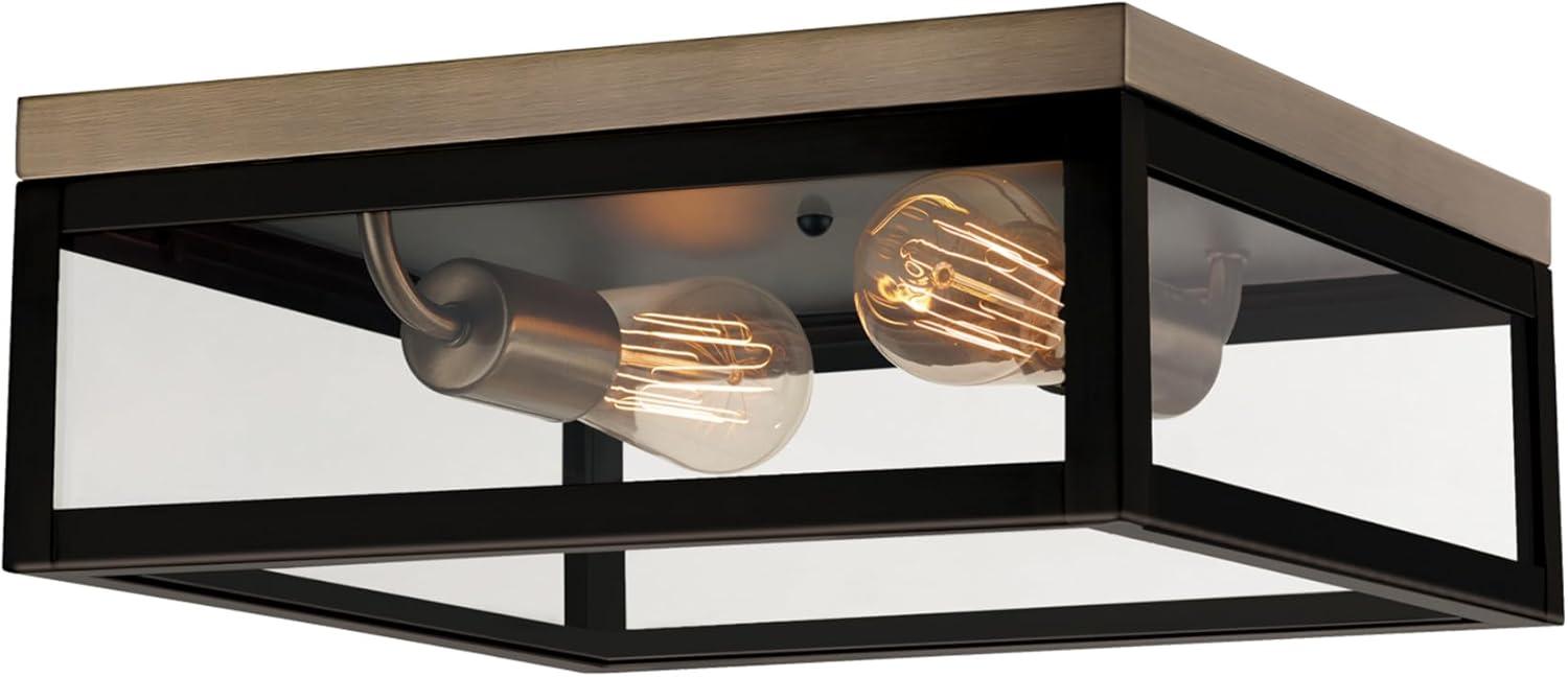 Globe Electric Verona 5.12 in. H X 13 in. W X 13 in. L Dark Bronze Ceiling Light