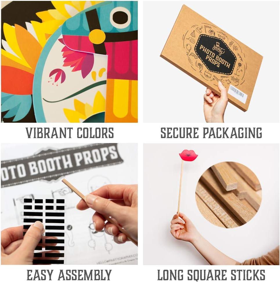 Fiesta Photo Booth Props by PartyGraphix - Mexican Decor Perfect for Fiesta Party Decorations