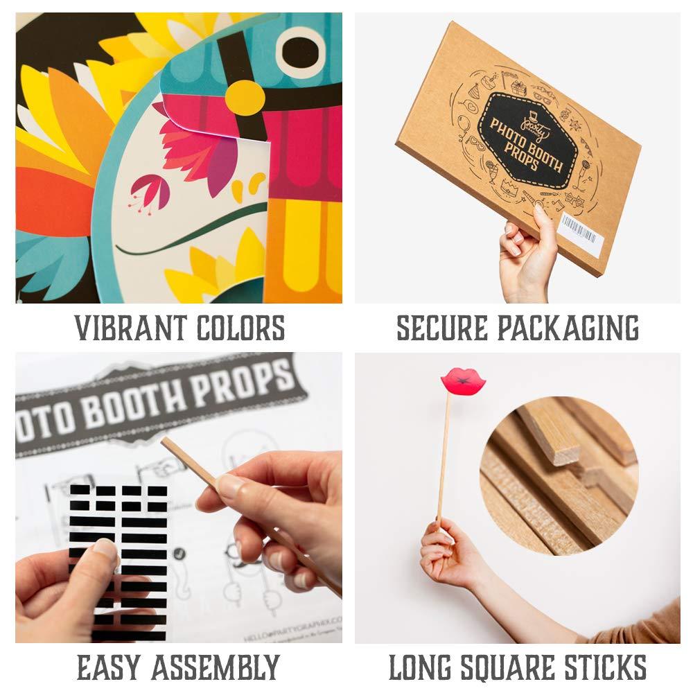 Fiesta Photo Booth Props by PartyGraphix - Mexican Decor Perfect for Fiesta Party Decorations