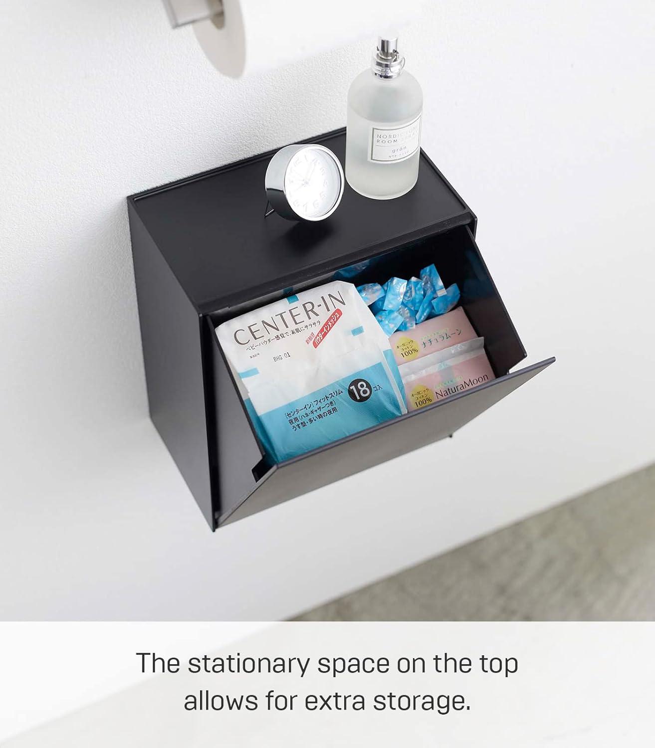 Yamazaki Home Tower Yamazaki Home Wall Mounted Storage Or Trash Bin, Small Wastebasket