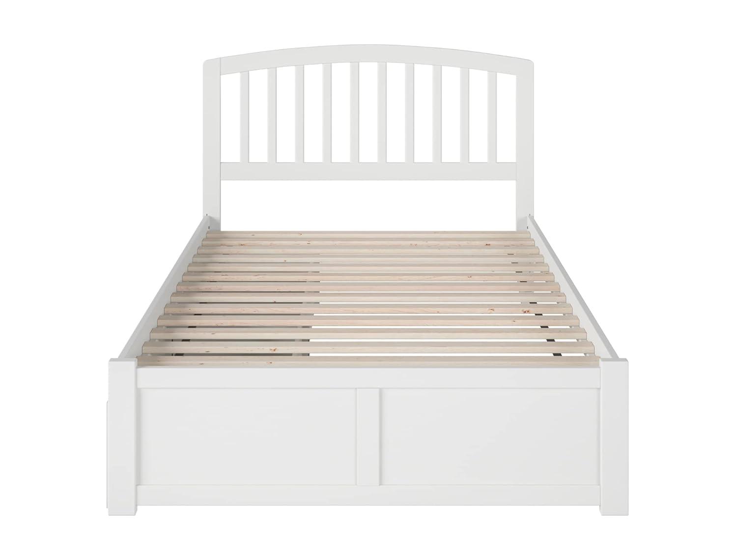 Richmond Platform Bed with Flat Panel Foot Board and 2 Urban Bed Drawers in, Multiple Colors and Sizes