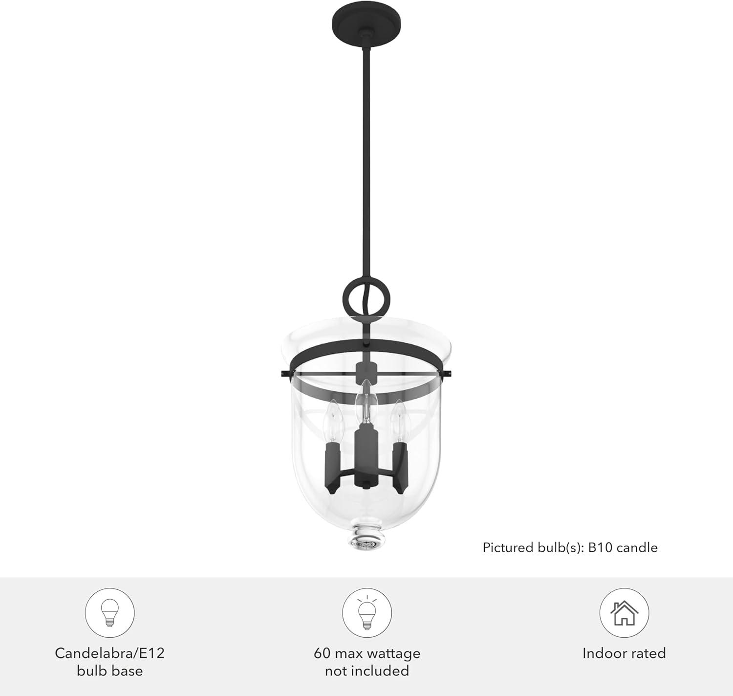 Hunter Belltown Natural Iron 3 Light Pendant Ceiling Light Fixture