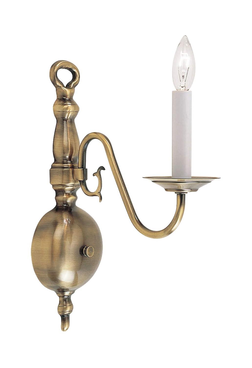 Livex Lighting Williamsburgh 1 - Light Wall Light in  Antique Brass