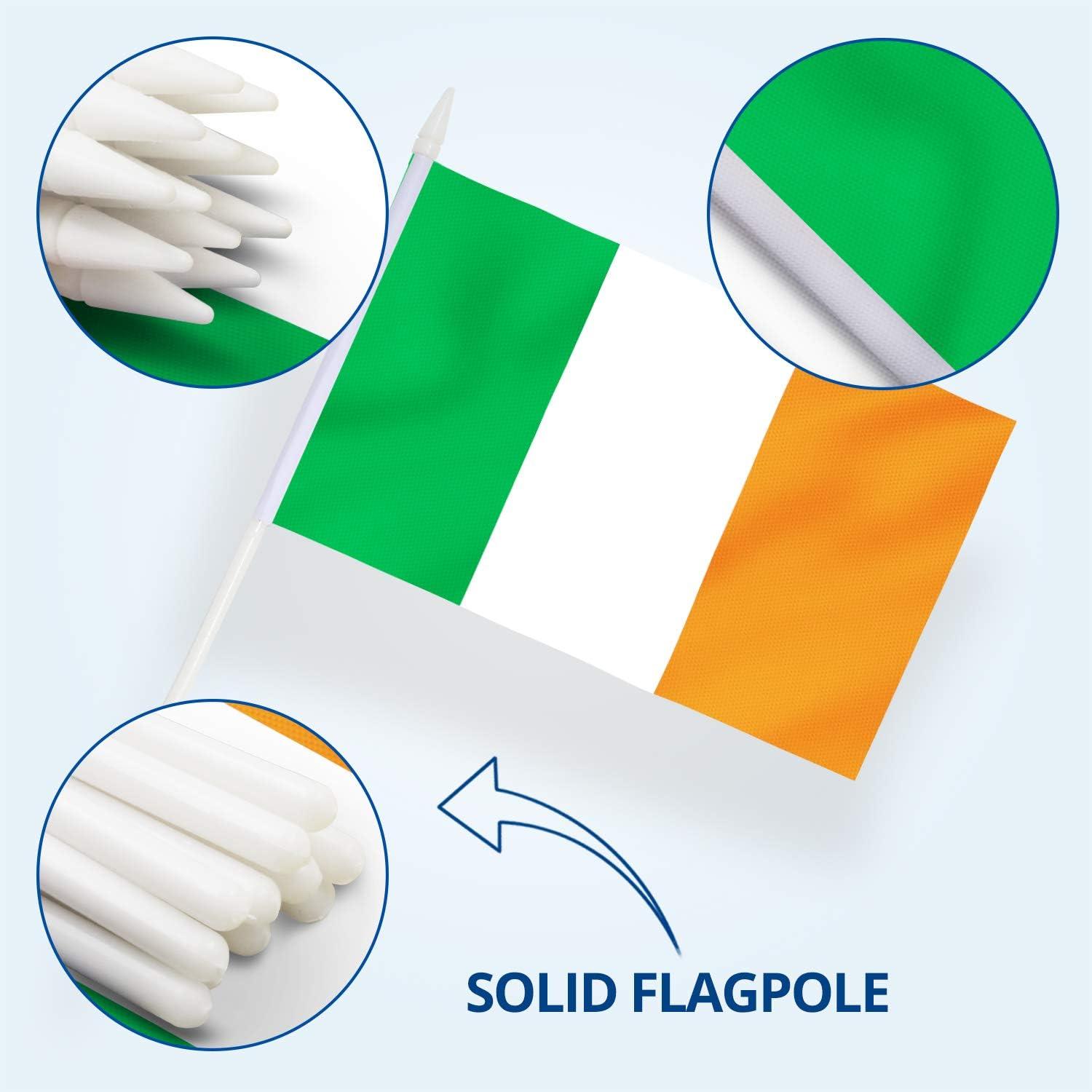 Ireland Stick 2-Sided Polyester 5" x 8" House Flag