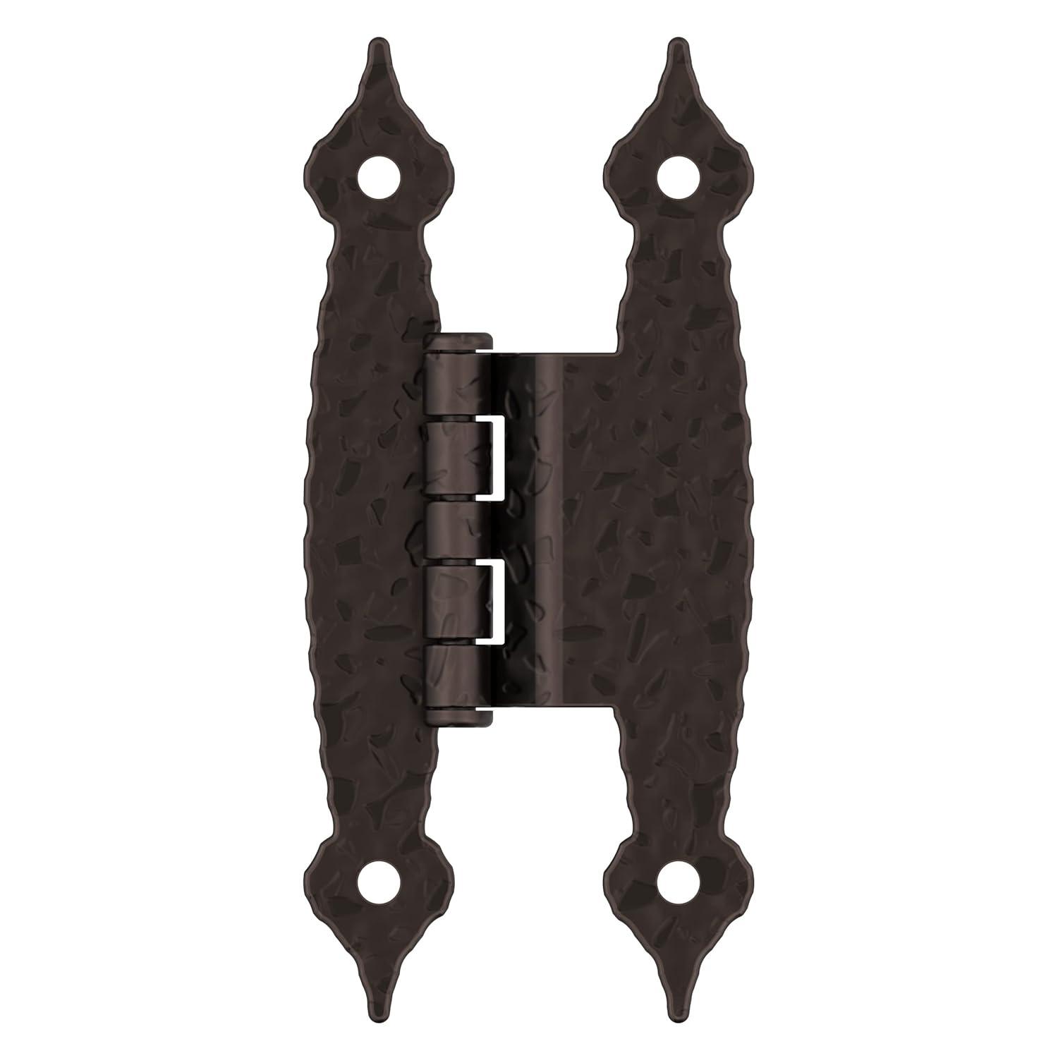 Amerock 3/8in (10mm) Offset Non-Self Closing Face Mount Oil-Rubbed Bronze Cabinet Hinge - 1 Pair