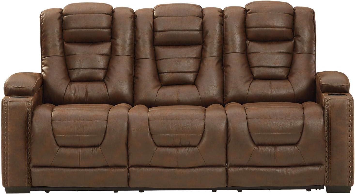 Owner's Box Power Recliner Sofa with Cup Holders & Storage - Signature Design by Ashley