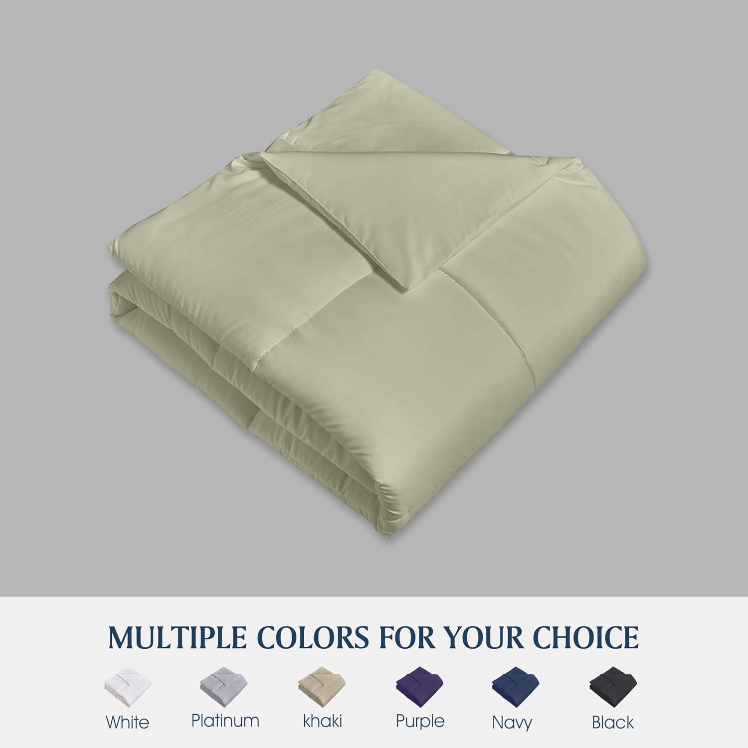 Blue Ridge Home Fashions Two-Tone Reversible Microfiber Down Alternative All Season Comforter-Hypoallergenic Polyester Fill, King, Purple/Violet