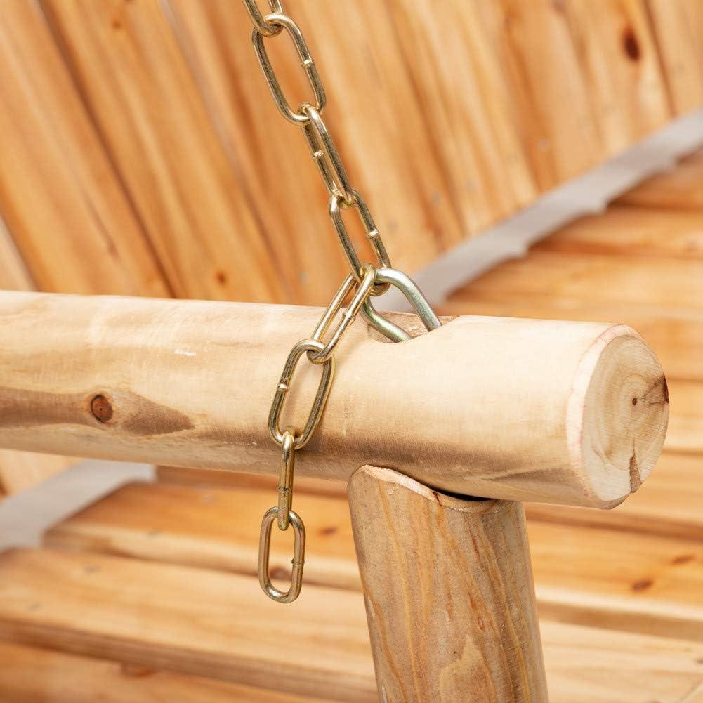 Anraja 4 Foot 2 Seat Porch Swing Hanging Wood, Unfinished