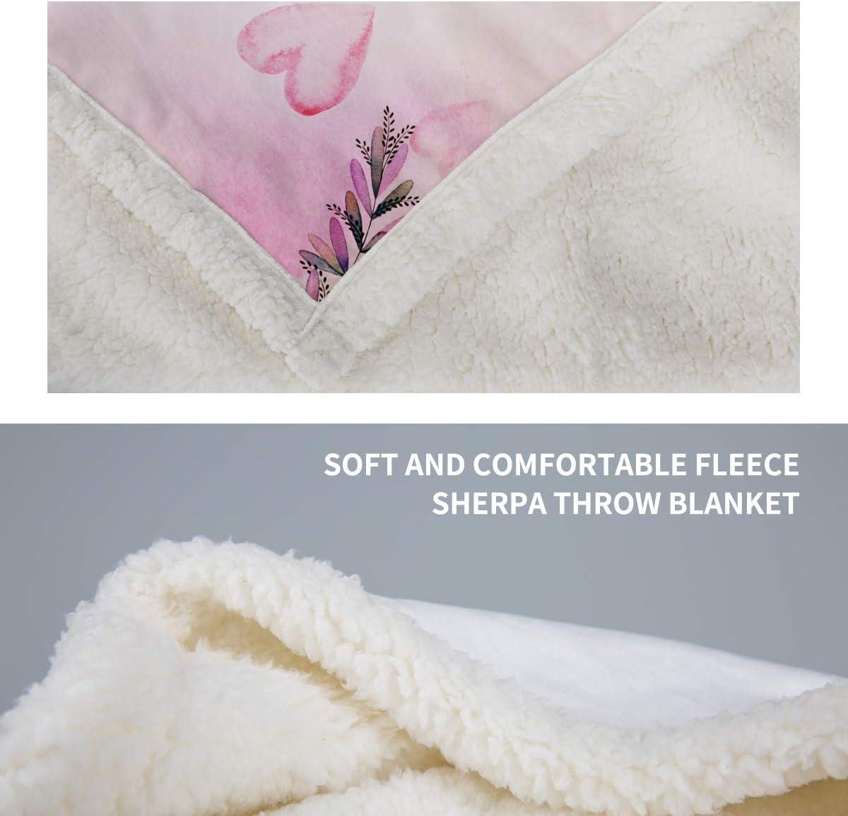 Jekeno Rainbow Sherpa Blanket Colors Smooth Soft Blanket for Sofa Chair Bed Office Travelling Camping for Kids Adults 50"x60"