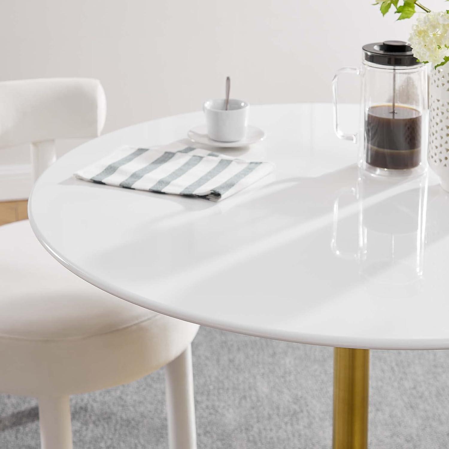 Modway Modway Lippa White Round Table  Dining Table