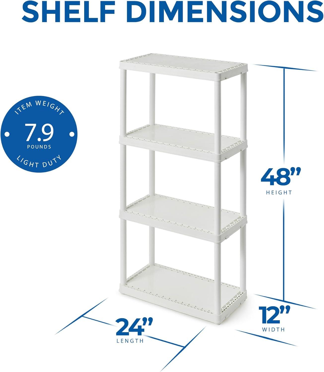 12'' W Plastic Shelving Unit