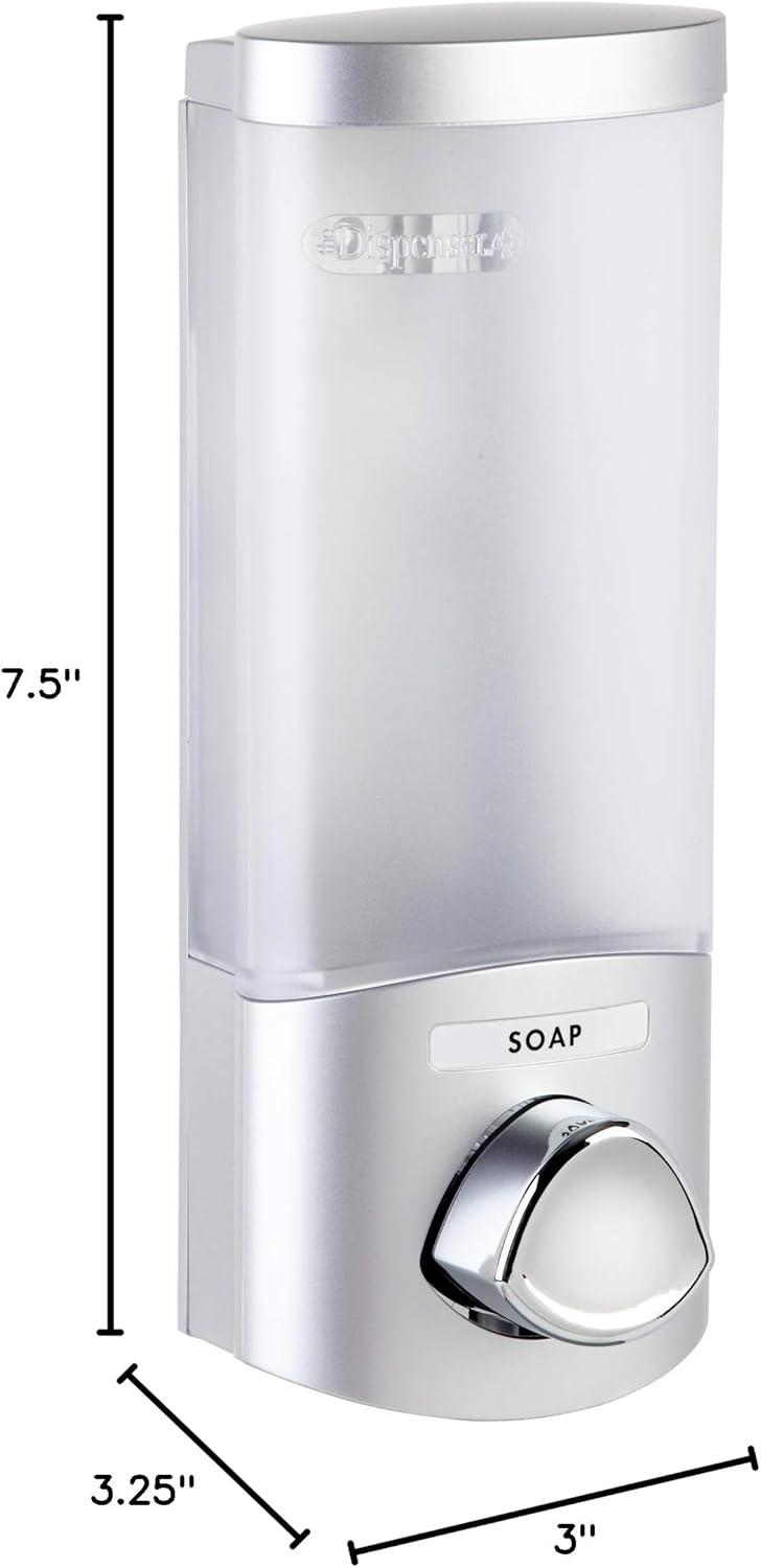 Satin Silver Wall-Mounted Touch-Free Liquid Soap Dispenser