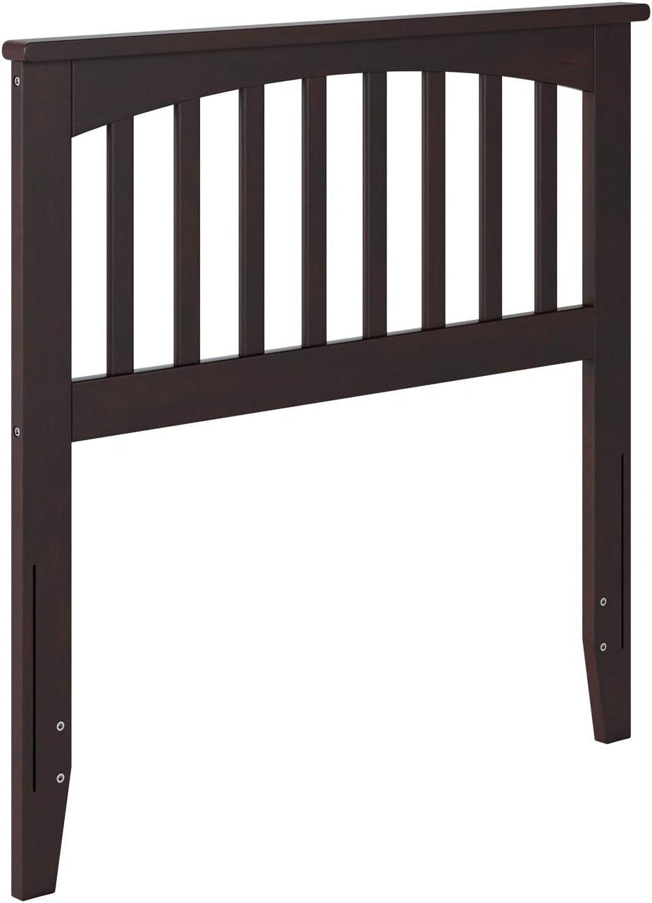 Espresso Twin Wood Mission Headboard with Slats