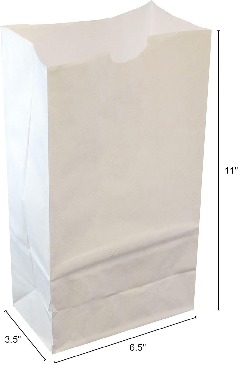 White Paper Luminaria Bags for Holiday Decor, Set of 100