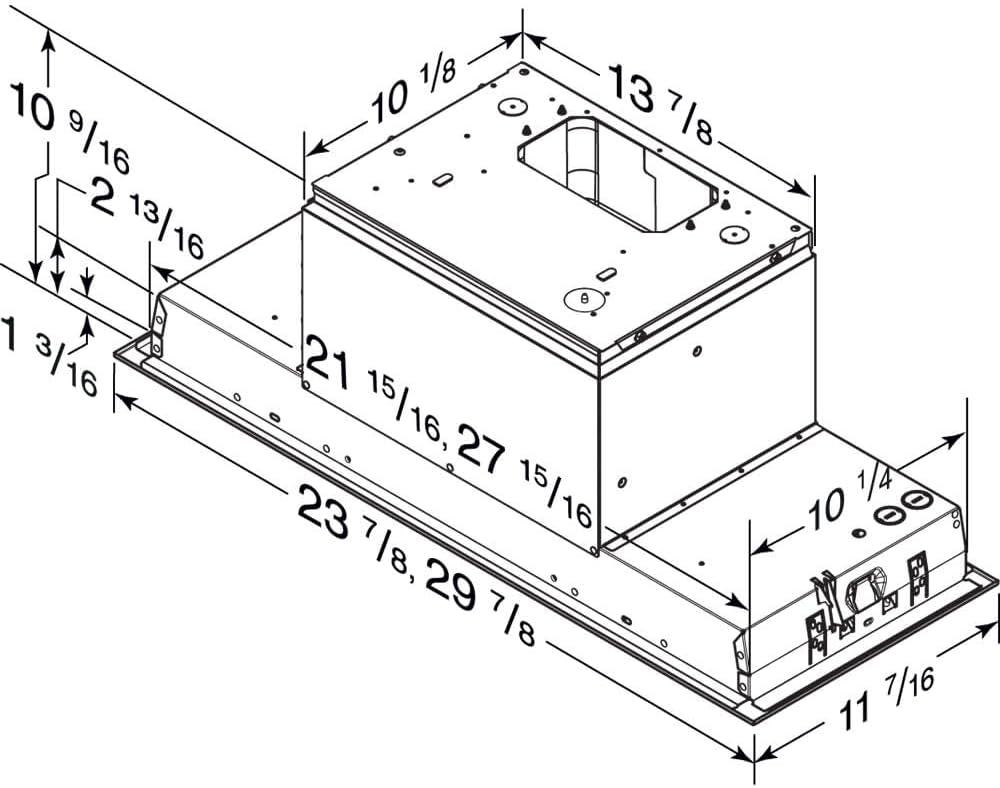 Broan 24",350 CFM,Power Pack Insert,LED Lighting