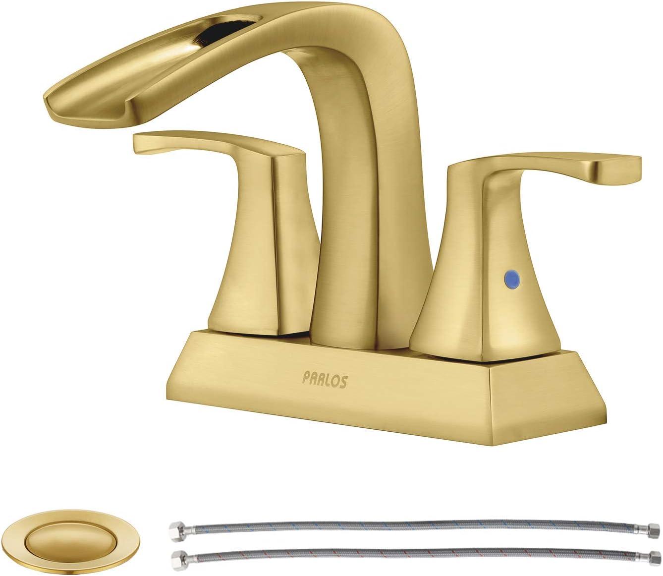 Doris Waterfall Centerset 2-handle Bathroom Faucet with Drain Assembly