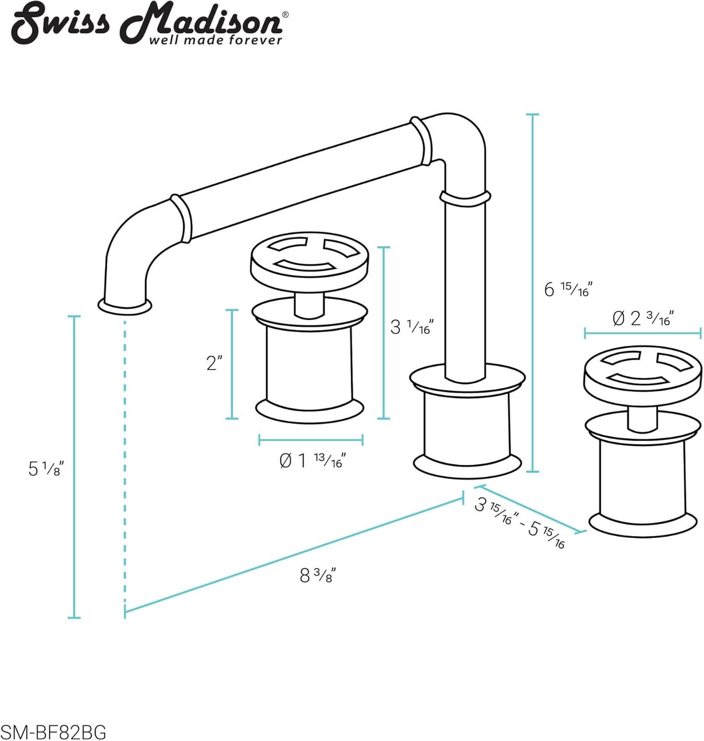 Avallon 8 in. Widespread, 2-Handle Wheel, Bathroom Faucet