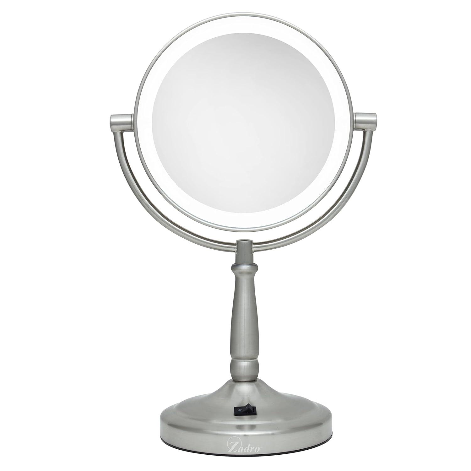 Zadro LED Lighted Makeup Mirrors for Women w/ Magnification & Cordless