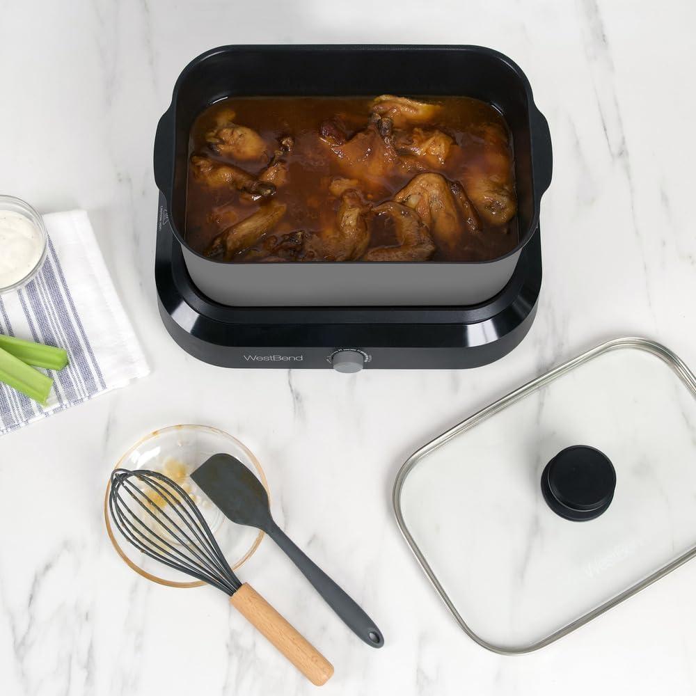 Silver 5-Quart Non-Stick Versatility Slow Cooker