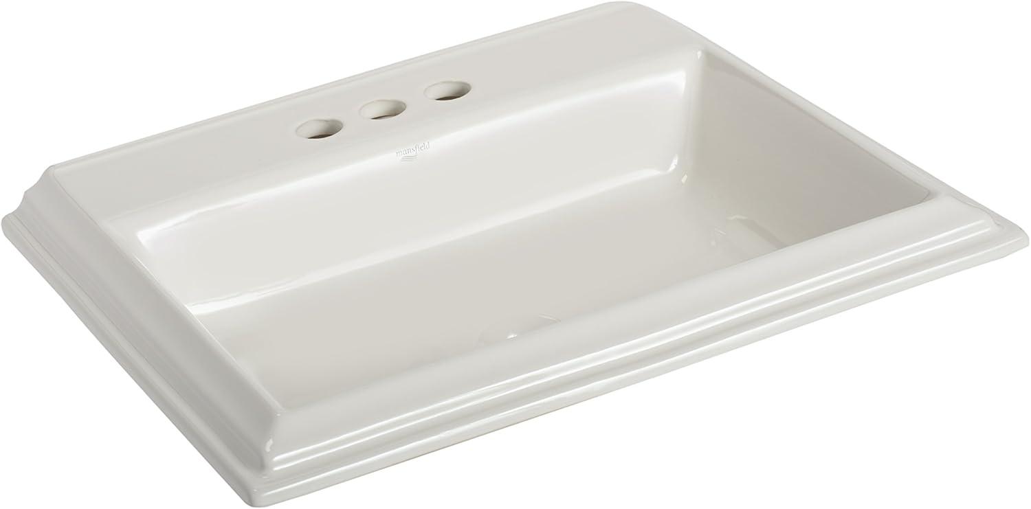 Mansfield Plumbing Products Brentwood 18.9375'' White Vitreous China Rectangular Bathroom Sink with Overflow