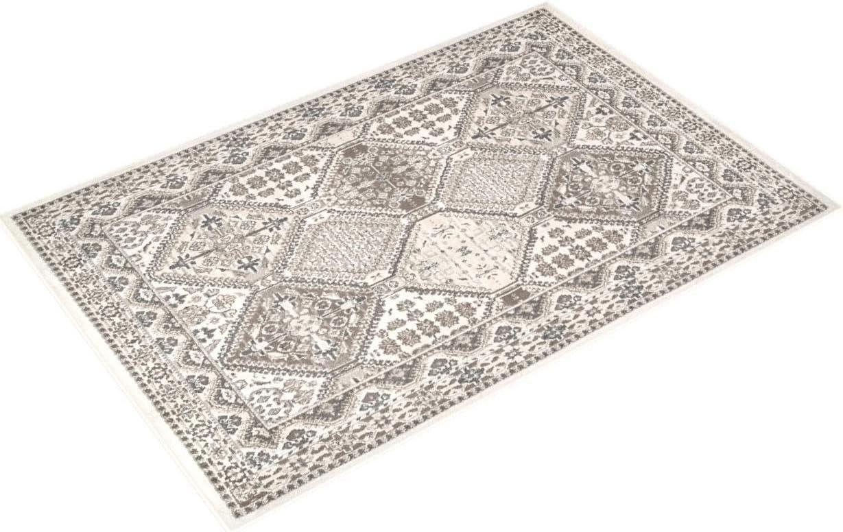 Nuloom 3x5 Becca  Tiled Indoor Area Rug, Beige, Faded Transitional Design, Stain Resistant, BedroomLiving Room, Kitchen,