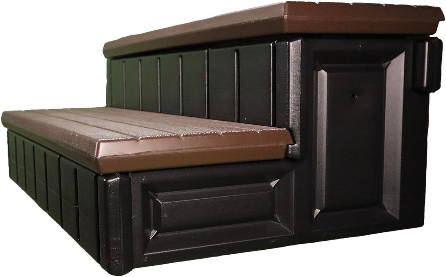 Confer Plastics 36" Storage Spa Steps Espresso
