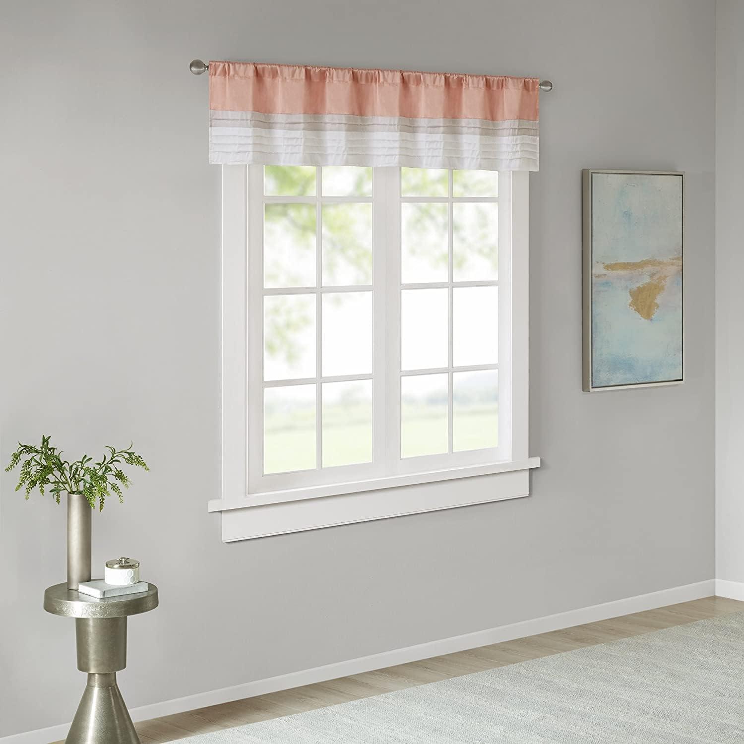 Madison Park Amherst Polyoni Pintuck Single Window Valance