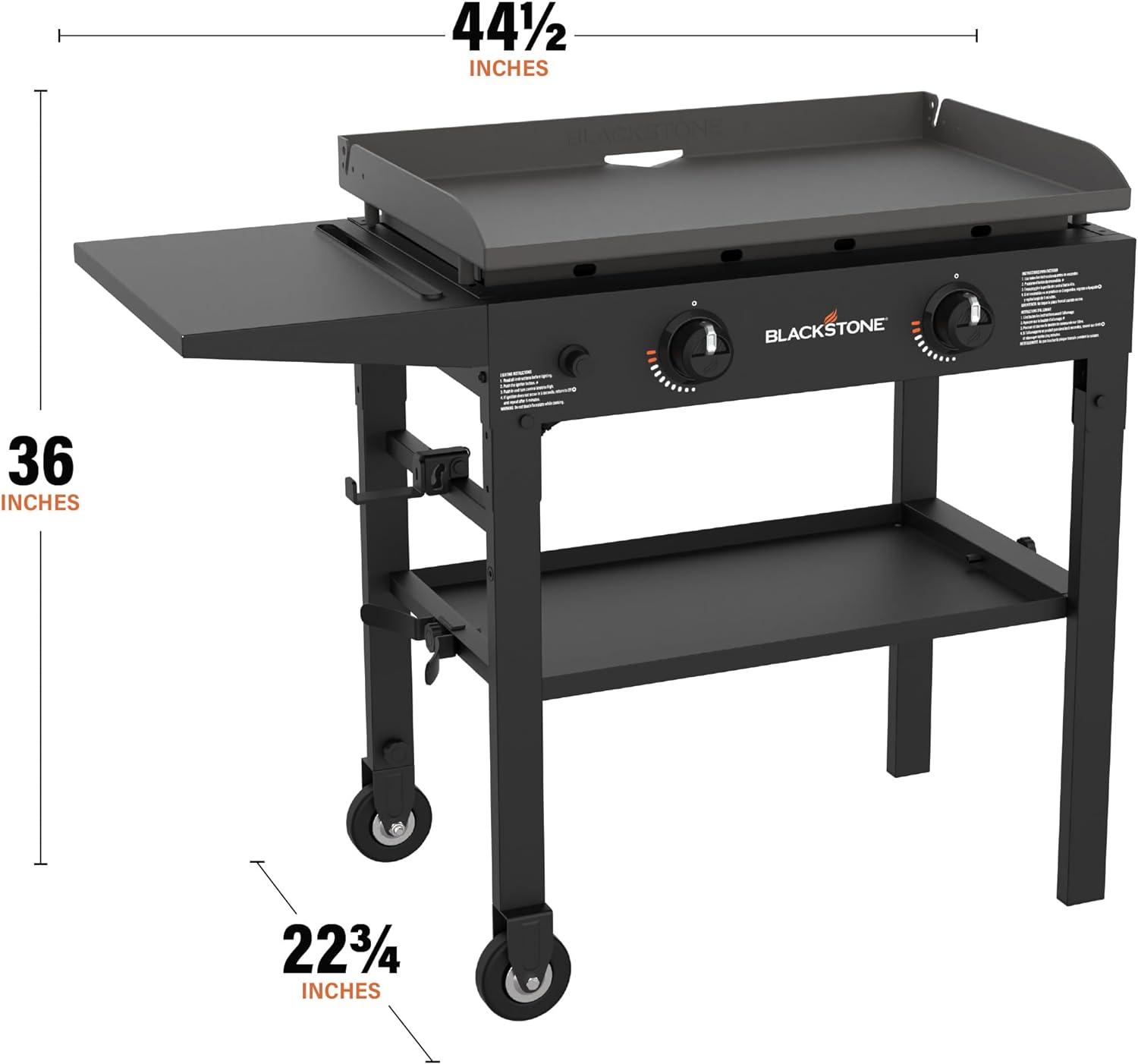 28-Inch Black Stainless Steel Propane Gas Hibachi Griddle