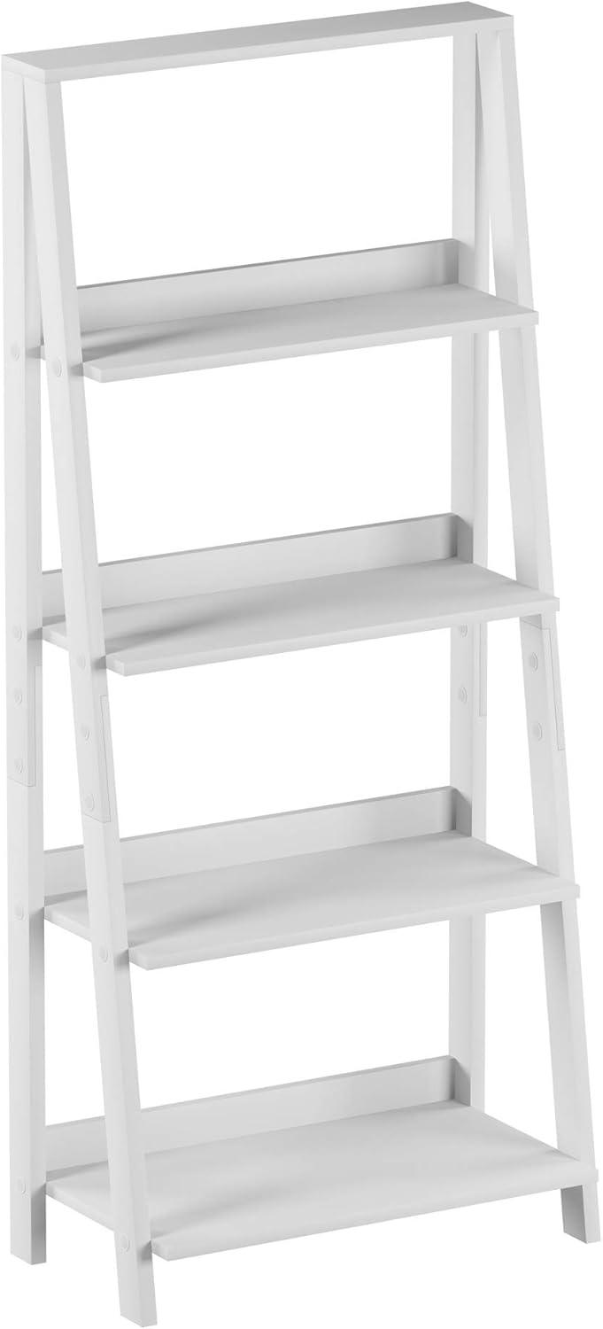 White 4-Tier Ladder Bookshelf for Kids