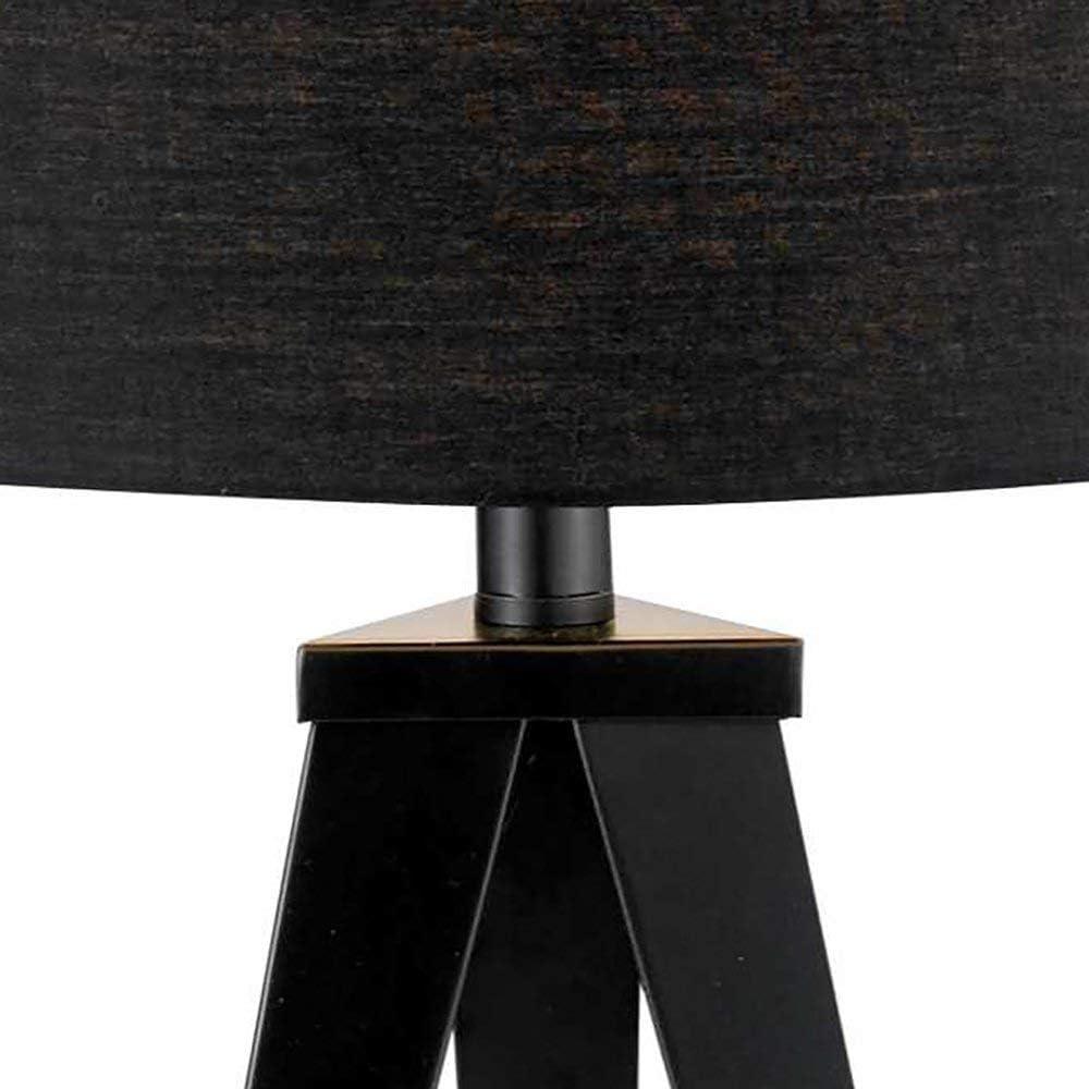 Adesso Director Table Lamp Black: Modern Cotton Shade, Metal Body, UL Listed, No Assembly Required