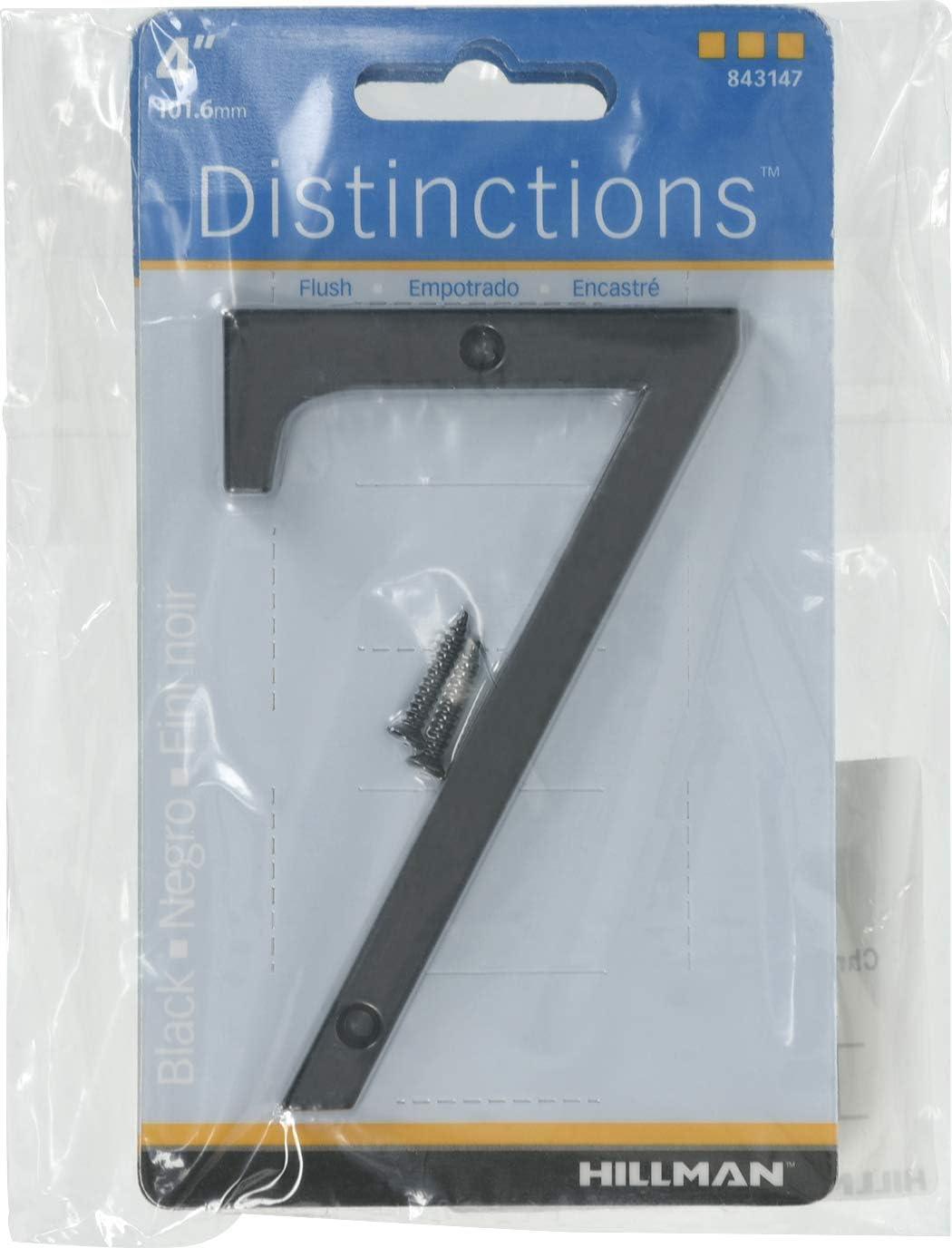 HASWARE House Number Sign 4 inch Modern Door Numbers Signage Plaque Street Home Address Numerals Zinc Alloy (7, Black)